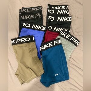 Nike Pro Shorts Collection - Black, Blue, Red, Tan, Gray
